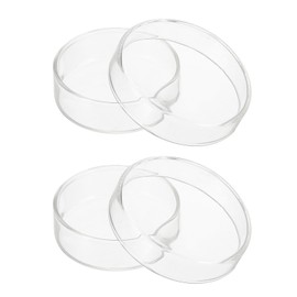 PATIKIL 60mm/2.36inch High Borosilicate Glass Petri Dishes with Lids, 2Pcs Petri Plates for Lab Science Experiment, Clear