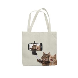 Super Lemon Funny cat selfie tote bag echo bag for life shopping beach bag ideal find for somebody that is a cat lover