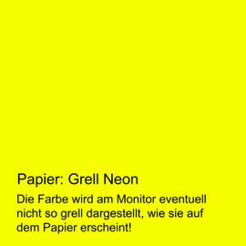 Neon Paper Extreme Neon Yellow 50 Sheets DIN A4, 80 g/m² Letter Paper, Luminous Paper Party Decoration Craft Paper