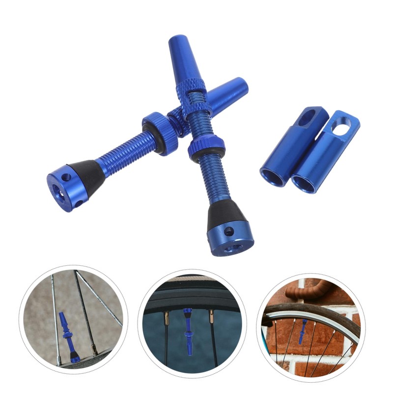 CORHAD 4pcs Bicycle Tubeless Valve Stem Extension Kit Remover Tool