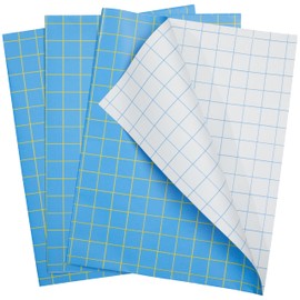 The Gift Wrap Company 58-189211 Checkerboard Reversible Flat Gift Wrapping Paper Sheet Set, 30" x 23", Blue, White, and Yellow, 3 Pieces