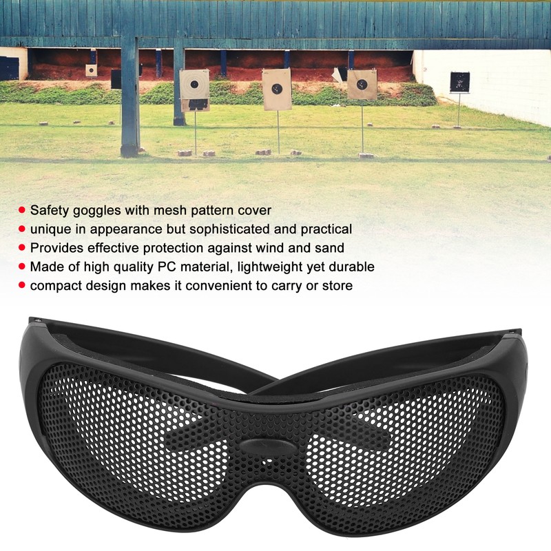 Safety Goggles Impact Resistant Iron Mesh Pattern UV400 for Military
