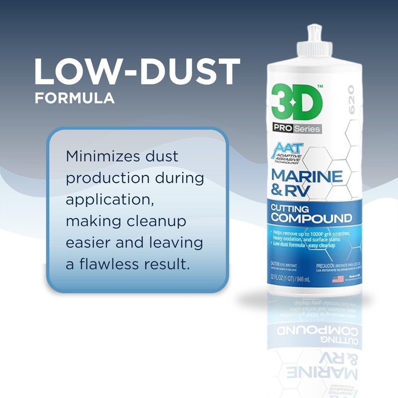 3D Marine & RV Gel-Coat Cutting Compound – Removes P1000