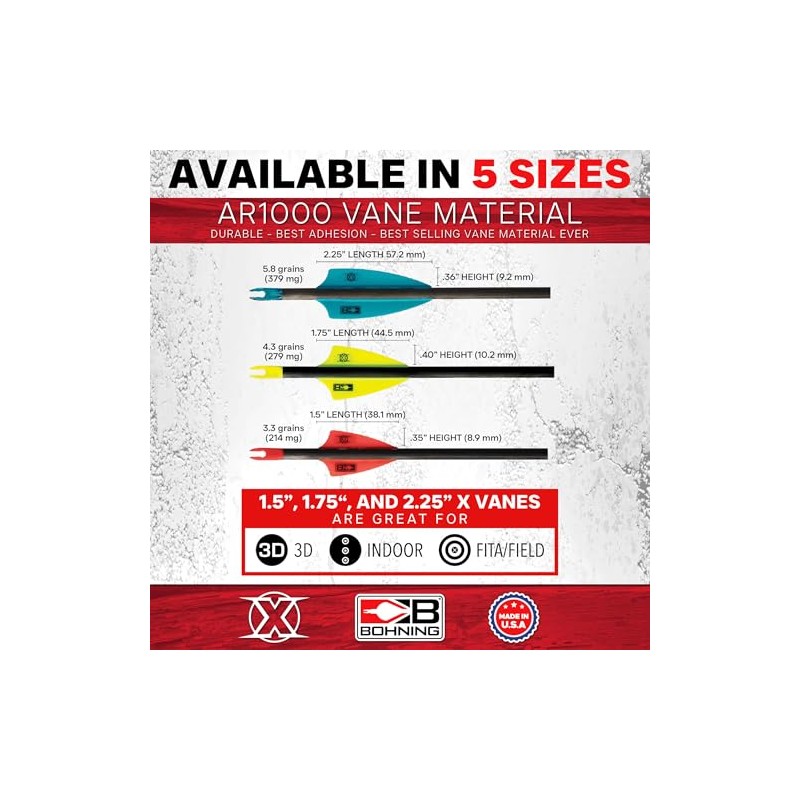 Bohning 2.25-Inch Shield Cut X-Vanes (36-Pack), Neon Orange