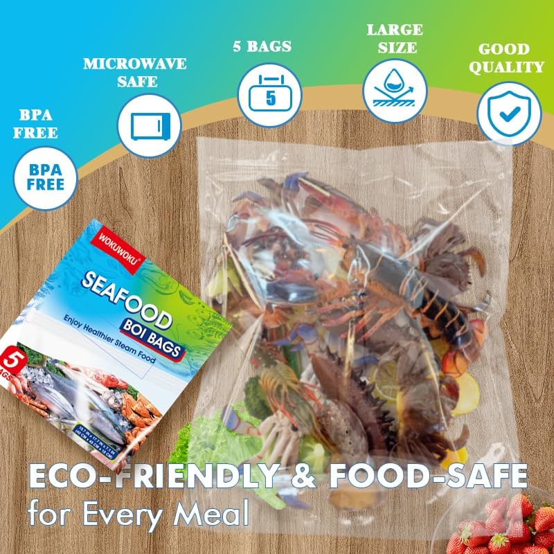 Seafood Boil Bags Medium Size Boil Bag for Fish, Crab,