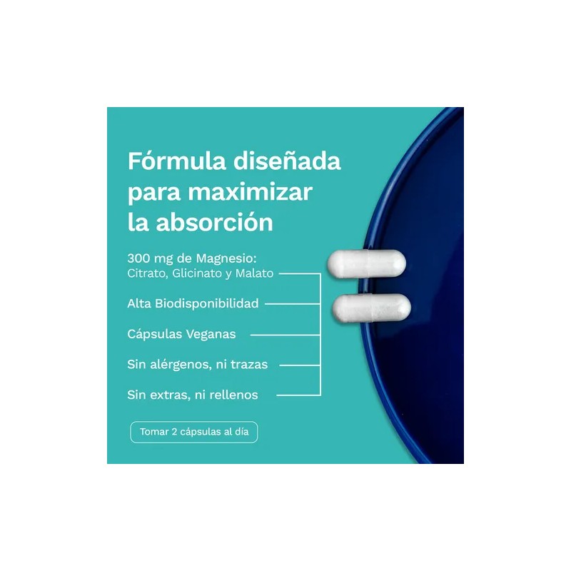 Nutravia Tri Magnesium 180 Caps Veganas Alta Absorcion