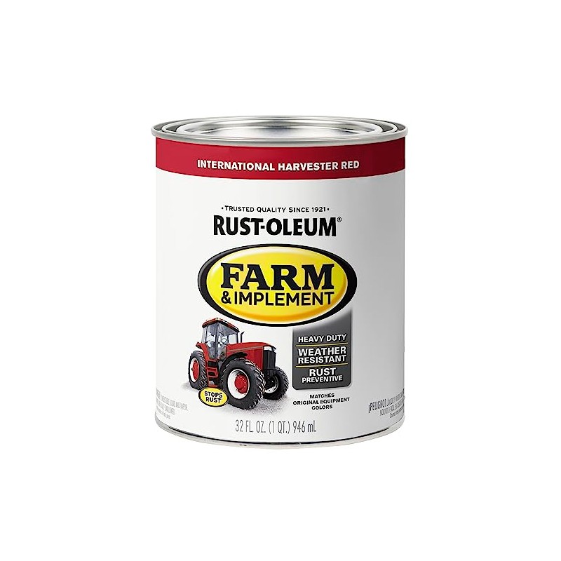 Rust-Oleum 280109-2PK Farm & Implement Enamel Paint, Quart, International Harvester