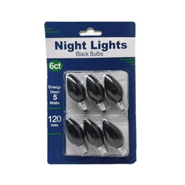 UI PRO TOOLS Black Color Night Light Bulb 6PC