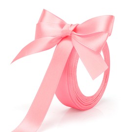 Polyester Ribbon Pink, Gift Ribbon Pink, Satin Ribbon, Satin Ribbons, 22 Metres Decoration Gift Ribbon Wide Ribbon Fabric Ribbon Ribbons Wedding Decoration Wedding Silk Ribbons