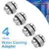 sourcing map 4pcs Water Cooling Adapter G1/4" Thread Male to