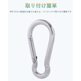 SEPWIK Carabiner 316 Stainless Steel Spring Hook Multifunctional Spring Snap Keychain