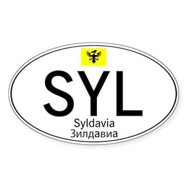 CafePress Car Code Syldavia White Oval Car Bumper Sticker
