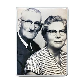 Bob's All Italian Headstone Pictures Ceramic Memorial Photo Tile - Rectangle Cameo with Picture for headstones. Photo Memorial Plaque. 100% Weatherproof. NO Fading (2.4"x3")