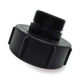 LEPEVNEY IBC Water Tank Hose Drain Adapter Food Grade IBC Tote Adapter- S100 x 8 to 2" (60mm) - Coarse Thread to Fine Thread - Replacement Valve Fitting Parts