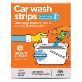 Nature Clean Non-Toxic & Plastic-Free Foaming Car Wash Soap Strips 36 count. Environment-Friendly & Biodegradable CarWash Soap Sheets. Chemical-Free & Eco-Friendly Strip Wash Car Soap Shampoo.