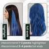 RUNATURE Real Hair Extensions Tape Blue 35 cm Real Hair