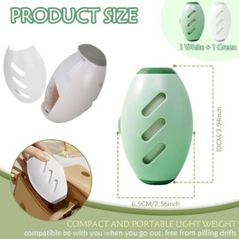 Ptyism Pack of 2 Reusable Lint Rollers (Green + White) Reusable Sticky Lint Roller, Washable Lint Roller for Clothes, Travel, Home, Removes Hair, Rubber, Dust