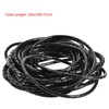 Spiral Cable Wrap, 1/4" 32ft Black Spiral Wire Wrap Tube