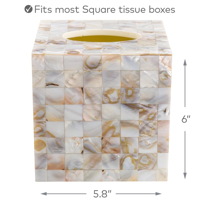 Milano Tissue Box Cover Square – Decorative Tissue Holder for