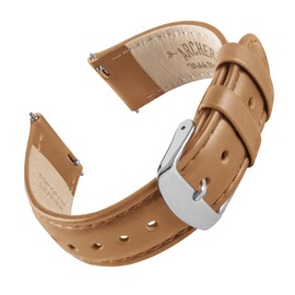 Archer Watch Straps - Top Grain Leather Quick Release Watch Straps (Camel Tan/Matched Thread, 22mm)