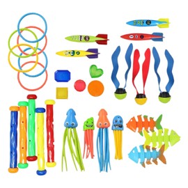 Diving Toys,Toddler Swimming Game Set | Waterproof Diving Toy Set for Beach, Poolside, Swim Lessons for Children 3-12