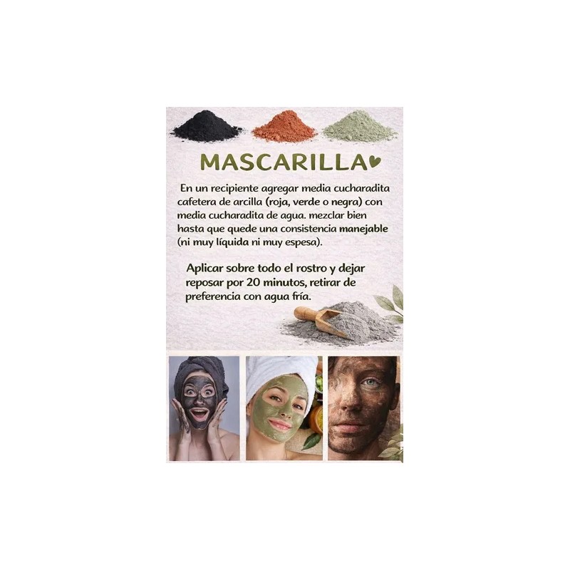 Arcilla Negra Facial 100% Natural 1kg Para Piel Grasa Y