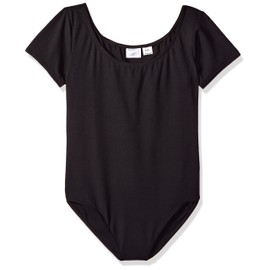 Capezio Men's Tactel Short Sleeve Leotard, Black, Medium