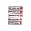 Employees Only - Stop Label Set - Pack of 5