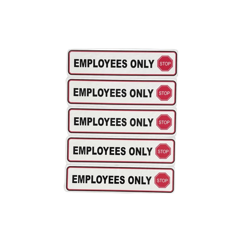 Employees Only - Stop Label Set - Pack of 5