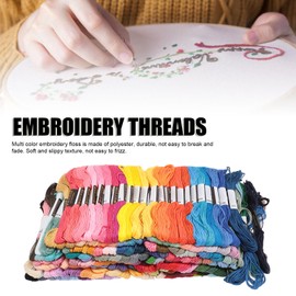 ANKROYU Embroidery Threads, 200 Colours Bracelet String Embroidery Floss, Floss Bobbins, Friendship Bracelet Making Thread for Sewing Tool