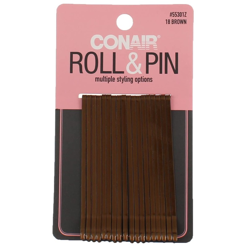 Conair Brown Roller Pins, 6.1 Oz