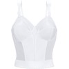 Exquisite Form womens Back Close Longline Bra, White, 40DD US