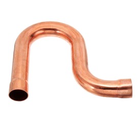 PATIKIL 1 1/4 Inch ID P-Trap Copper Pipe Fitting, 1 Pcs Welding Solder Sweat Connection for HVAC Refrigeration Air Conditioning Plumbing Supply