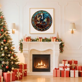 Wooden Puzzles for Adults - The Dragon's Library Wooden Jigsaw Puzzle, Unique Animal Shaped Wood Puzzles Adult, Christmas Birthday Gifts for Friends/Family, Home Decor 8.5 * 8.5in 100pcs