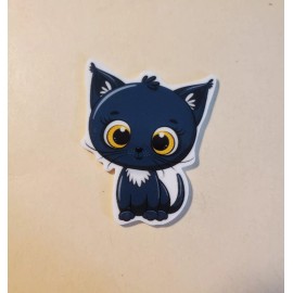 Unbranded Black Kitten Magnetic Needle Minder Cross Stitch Embroidery -Cover Holder