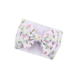 Baby Cactus Headband Plant Turban Baby Pricklypear Hair Bowknot Cactus Hair Band Bow BTB09 (A2-Turban, Free Size)