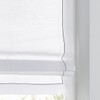 Roman Blind 'Bente' White Semi-Transparent with Decorative Stitching All Around