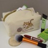 'Playful Cat' Canvas Wash Bag/Makeup Case (CS00041024)