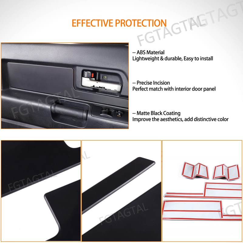 Car Interior Door Panel Trim Cover Compatible with Toyota FJ