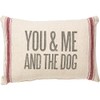 Primitives by Kathy Vintage Flour Sack Style Red Striped Throw Pillow, 15 x 10-Inch, You & Me