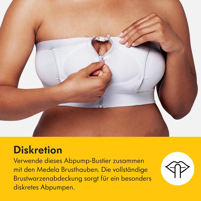 Medela Hands-Free Pumping Bustier - Easy Pumping with Adaptive Stretch