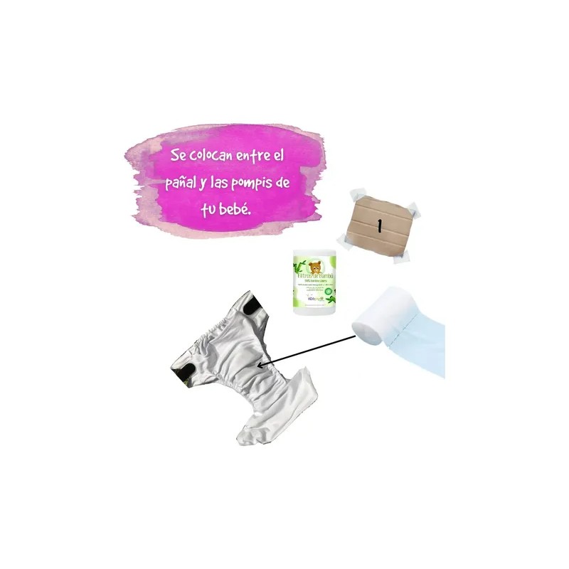 5 Filtros De Papel Bambú Para Pañales De Tela Ecopipo