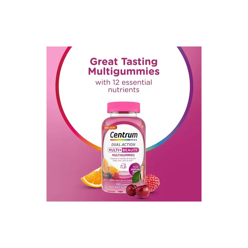 Centrum Multigummies Multi Beauty Cabello Piel Uñas 100 Uni