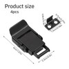Set of 4 Stainless Steel Black Snap Lock Travel Suitcase