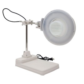 INTBUYING 110V Table Magnifier Lamp Amplification LED Daylight Bright Magnifying Glass for Reading Working Crafts Workbench -86B,20X