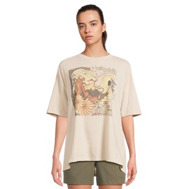 Prana Women's Everyday Graphic Oversized Tee, Almond Mind Eraser
