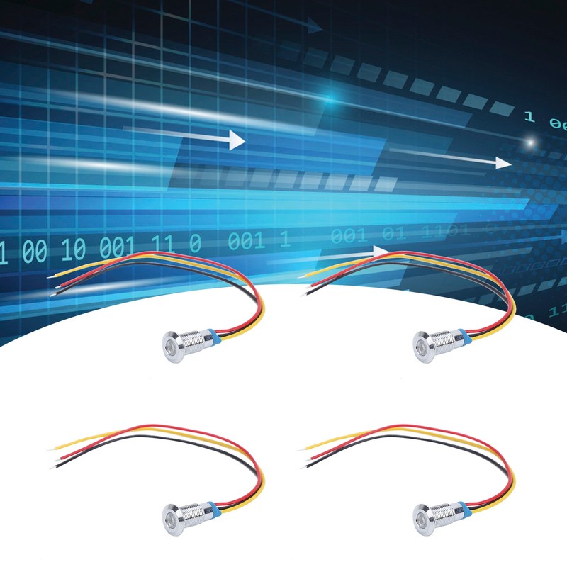 4 Set LED Indicator Light Common Cathode Lamp Industrial Control