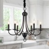 6-Light Black Farmhouse Chandelier,Industrial Modern Light Rustic Candle Style Hanging
