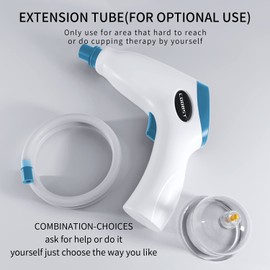 COOBST Cupping Set Chinese Cupping Therapy Set, Professional Massage Cupping Set with Pump and Extension Tube, 9pcs Home Cupping Hijama Kit Suction Cup Vacuum Therapy Set for Body Pain Relief-Blue