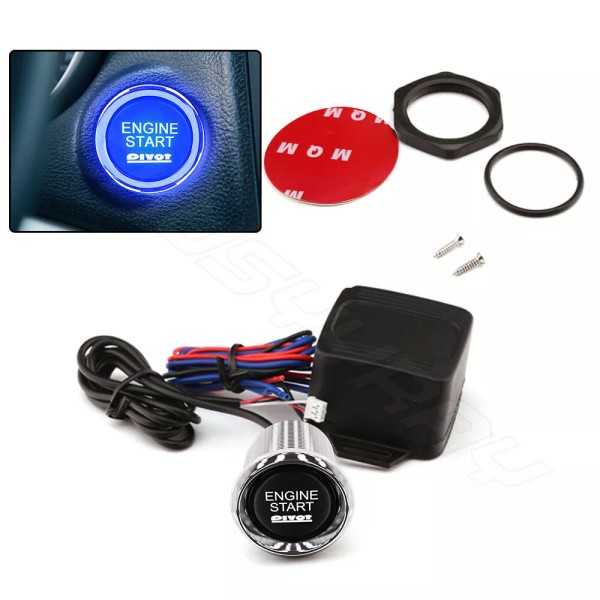 CHUSYYRAY Car Ignition Switch 12V Engine Start Push Button Keyless